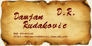Damjan Rudaković vizit kartica